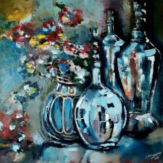 Abstract Floral Painting / Still Life painting for sale. Check out our large selection of art for sale. Buy now or make an offer on today